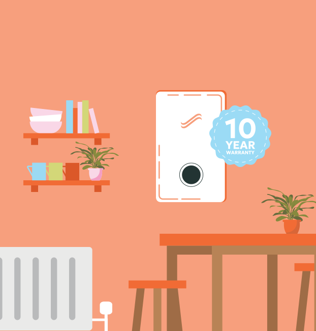 Top gas boiler installations