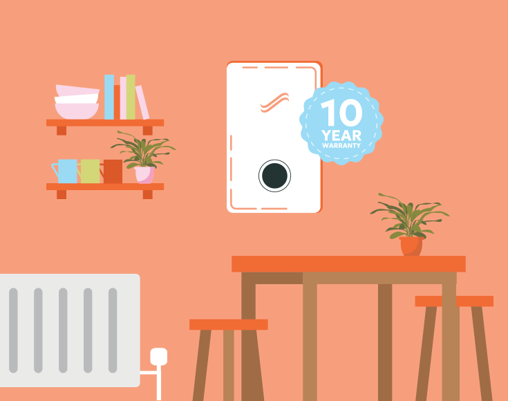 Top gas boiler installations